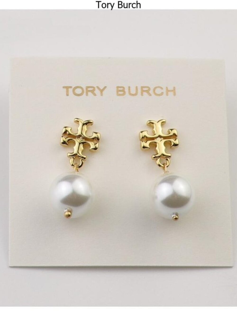 Tory Burch Gold Pearl Drop Bracelet